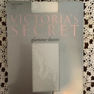 Victoria’s Secret Glamour Sheers White Fishnet Pantyhose